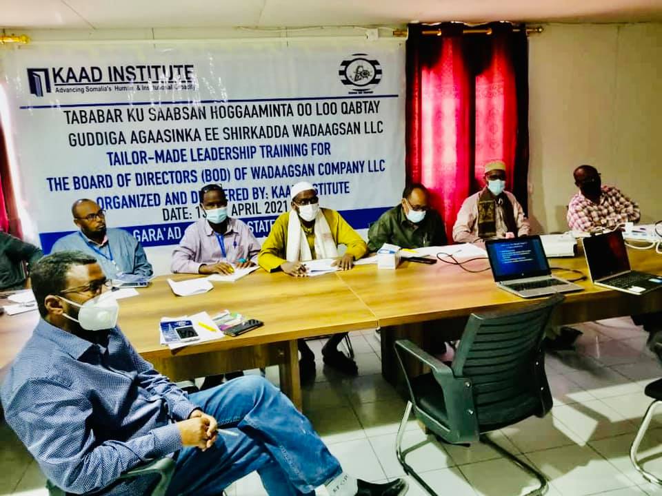 KAAD held a training session for the Board of Directors of the Garacad Port construction company WADAAGSIN.